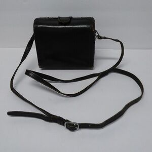 Vintage Black Leather Camera Bag Crossbody‎ Bag